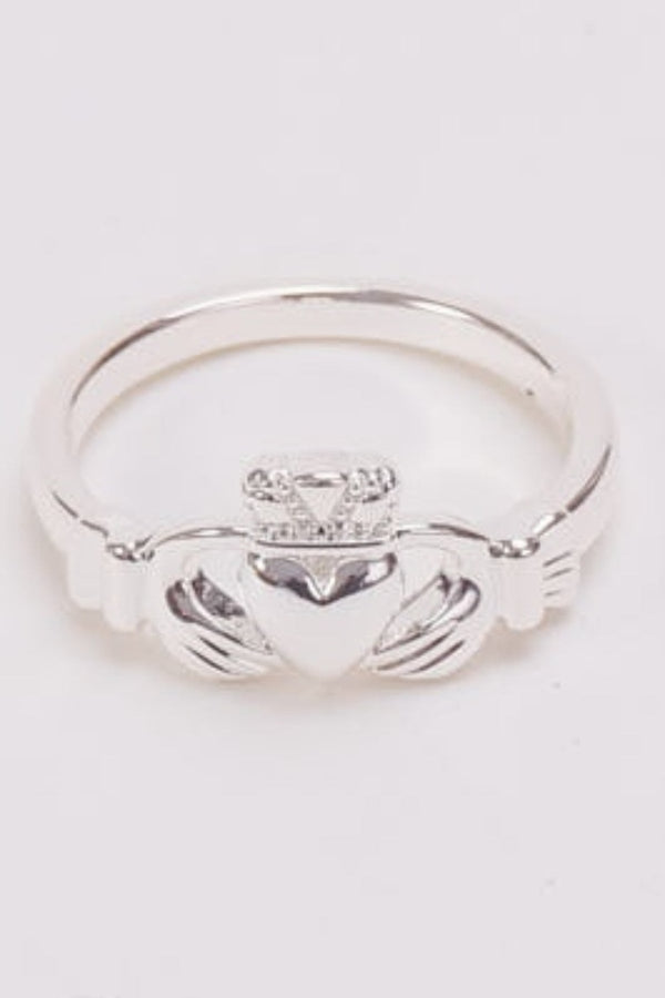 Carraig Donn Silver Claddagh Ring Size 7