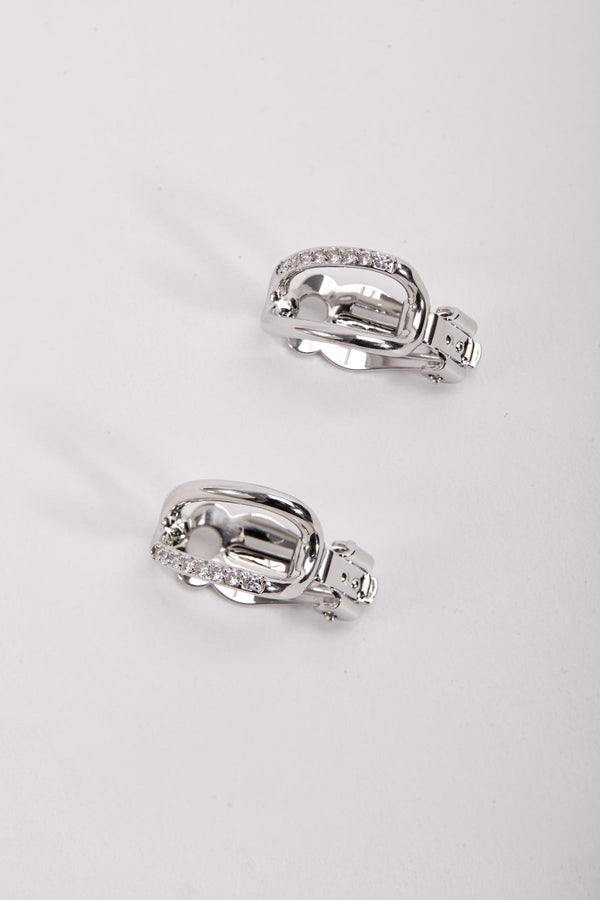 Carraig Donn Silver Diamante Clip On Earrings