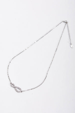 Silver Diamante Infinity Necklace