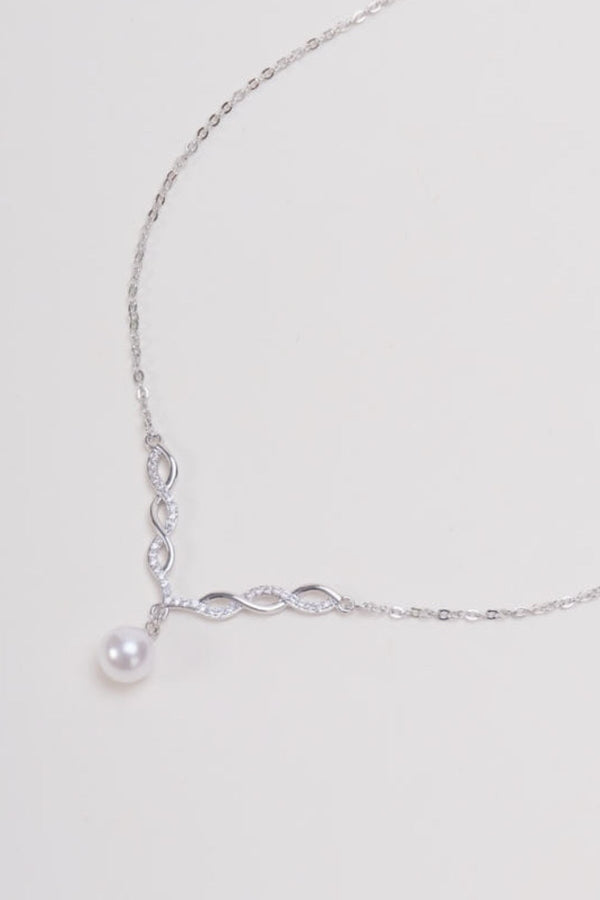 Carraig Donn Silver Drop Pearl Necklace