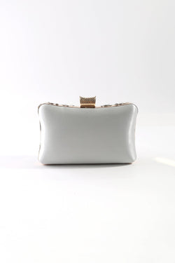 Carraig Donn Silver Embellished Hard Shell Clutch