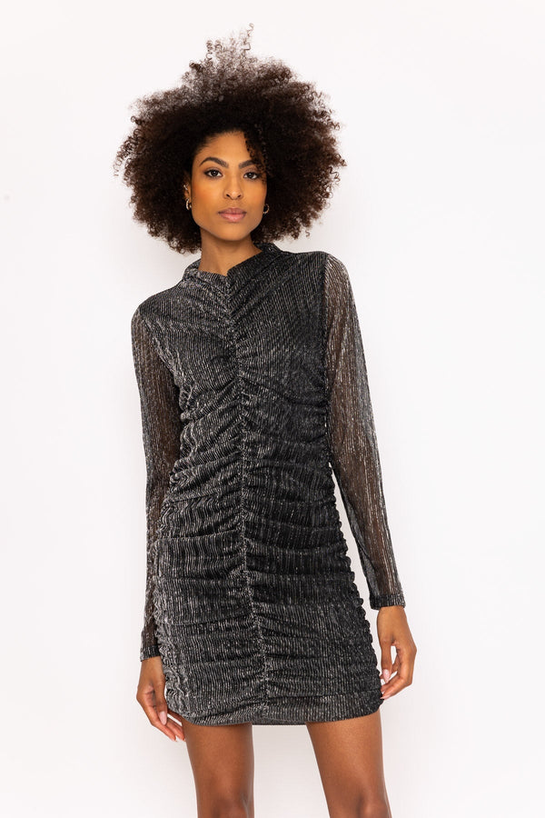 Carraig Donn Silver Lurex Kimora Mini Dress