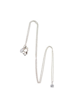 Carraig Donn Silver Plated Solitaire Cubic Zirconia Pendant Necklace