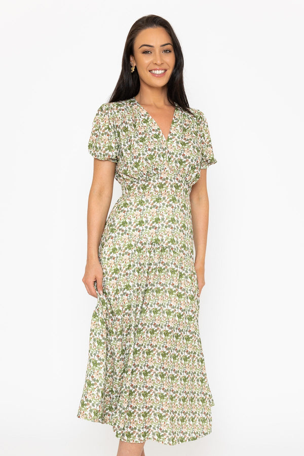 Carraig Donn Siobhan Khaki Midi Dress