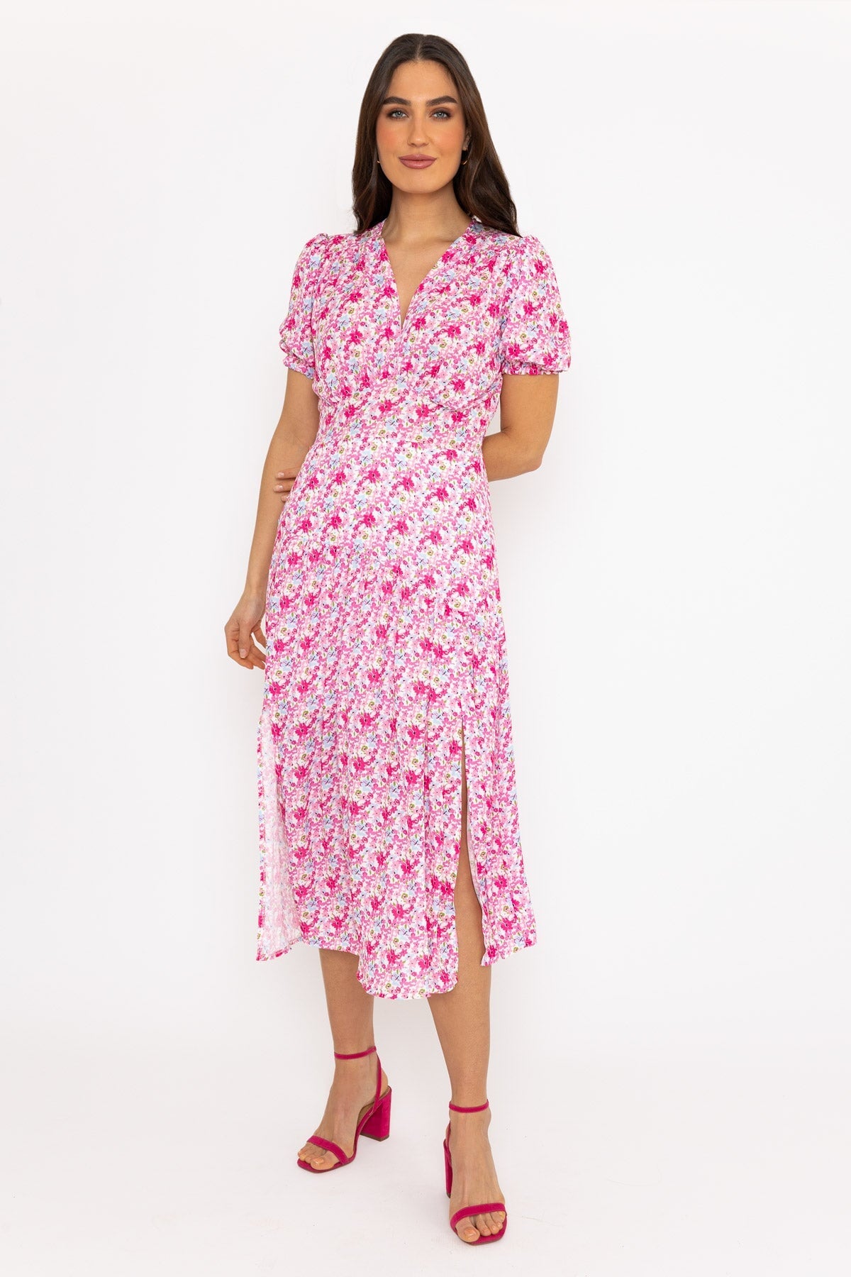 Siobhan Pink Midi Dress