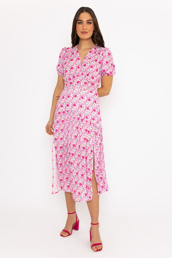Carraig Donn Siobhan Pink Midi Dress