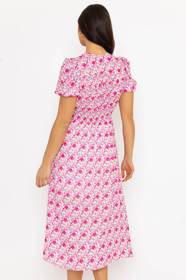 Carraig Donn Siobhan Pink Midi Dress