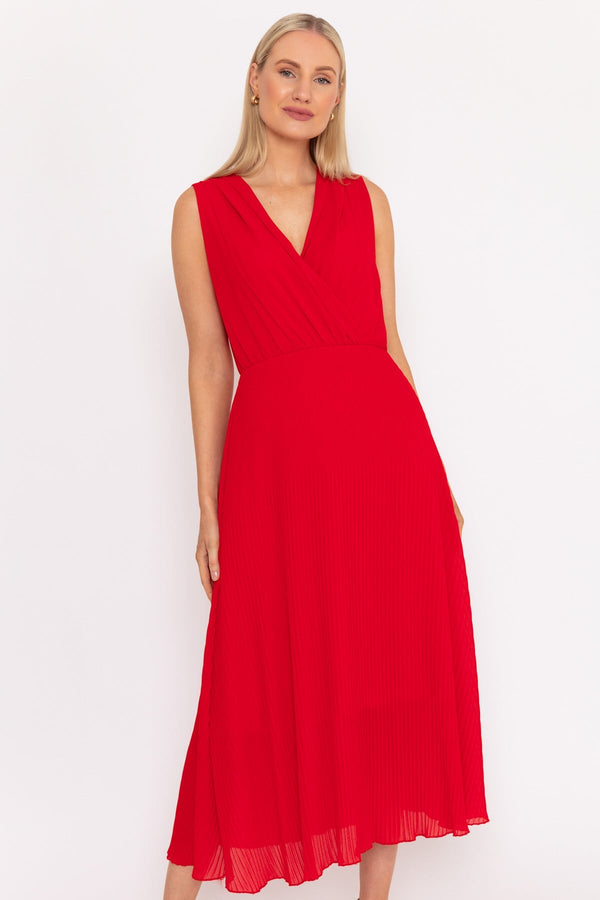 Carraig Donn Sleeveless Red Hannah Midi Dress