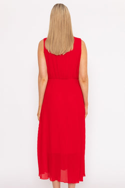 Carraig Donn Sleeveless Red Hannah Midi Dress