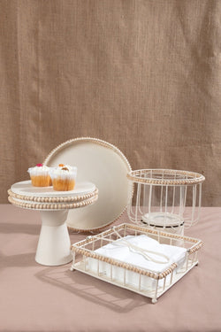 Carraig Donn Small Beaded Cake Stand