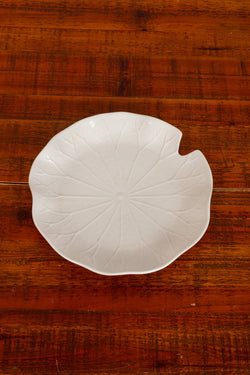 Carraig Donn Small Ceramic Textured White Lotus Plate