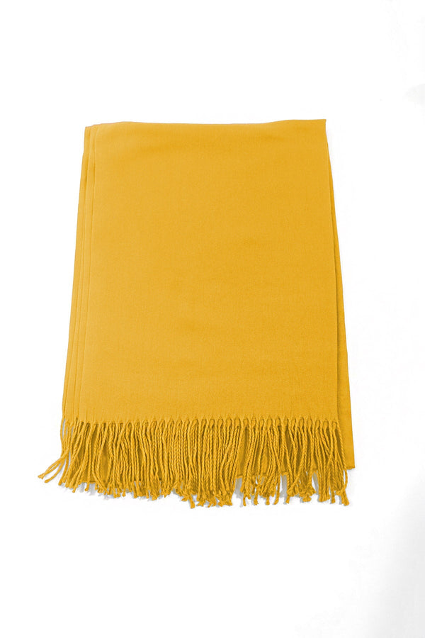 Carraig Donn Soft Touch Solid Colour Scarf in Mustard Yellow