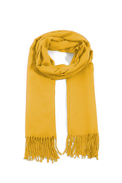 Carraig Donn Soft Touch Solid Colour Scarf in Mustard Yellow