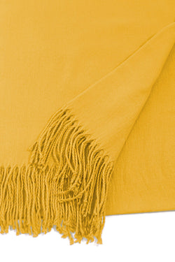 Carraig Donn Soft Touch Solid Colour Scarf in Mustard Yellow