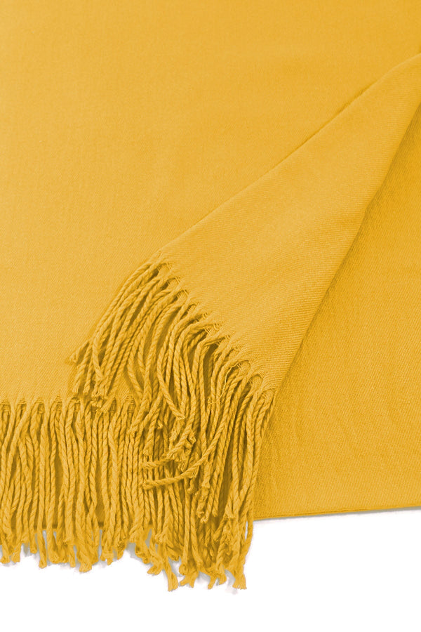 Carraig Donn Soft Touch Solid Colour Scarf in Mustard Yellow