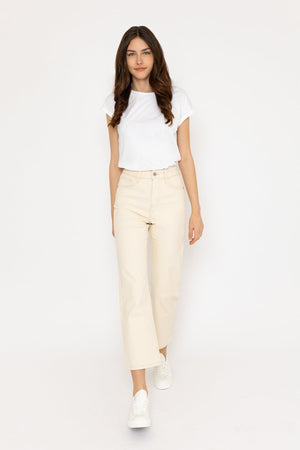 Solange Cream Straight Leg Jeans