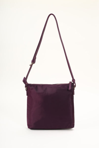 Carraig Donn Square Nylon Crossbody Bag in Purple