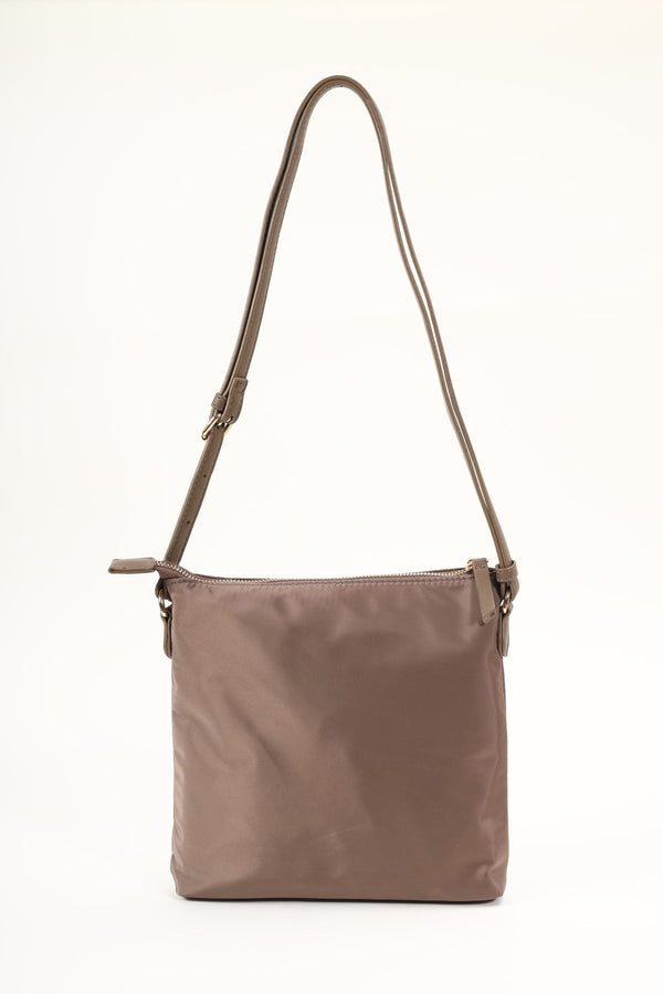 Carraig Donn Square Nylon Crossbody Bag in Taupe