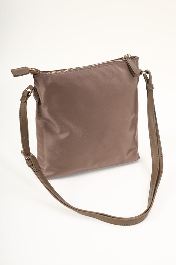 Carraig Donn Square Nylon Crossbody Bag in Taupe