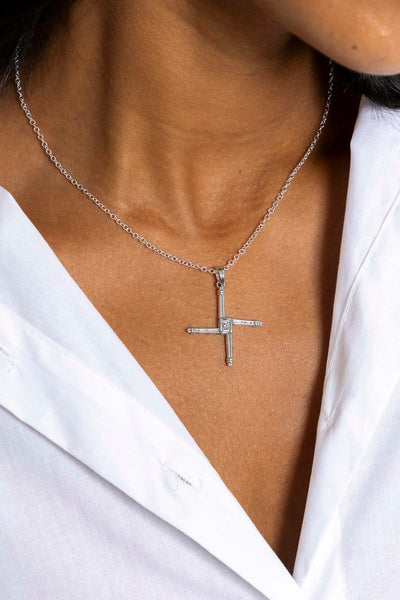 Carraig Donn St. Brigids Cross in Silver