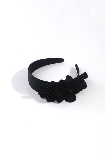 Carraig Donn Statement Flower Hairband in Black