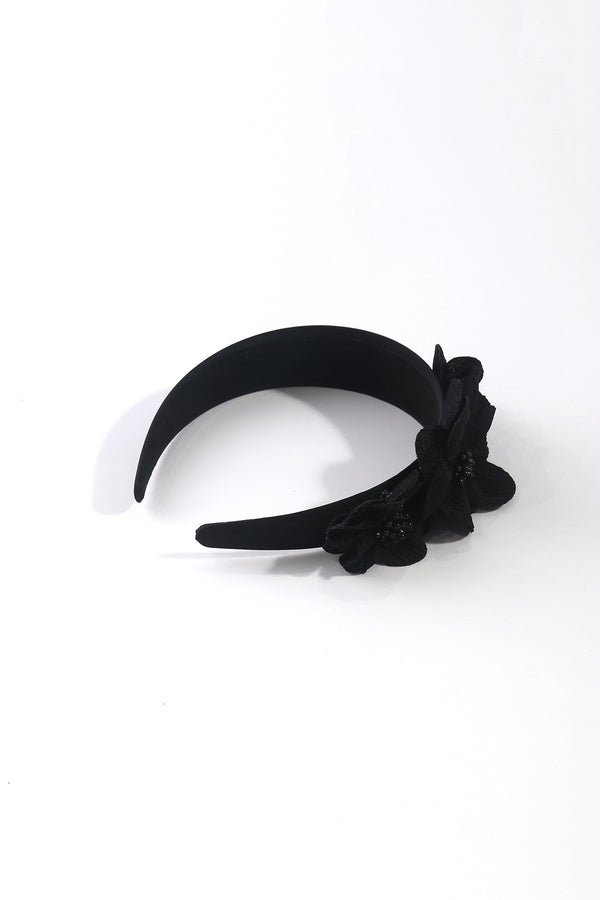 Carraig Donn Statement Flower Hairband in Black