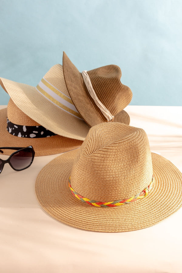 Carraig Donn Straw Hat With Multi Trim