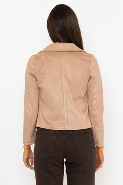 Carraig Donn Suede Cover Up Jacket in Beige