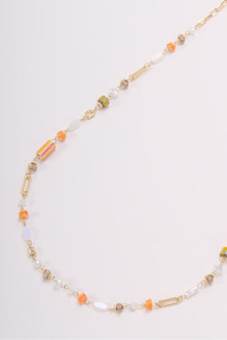 Carraig Donn Summer Yellow Beaded Long Necklace