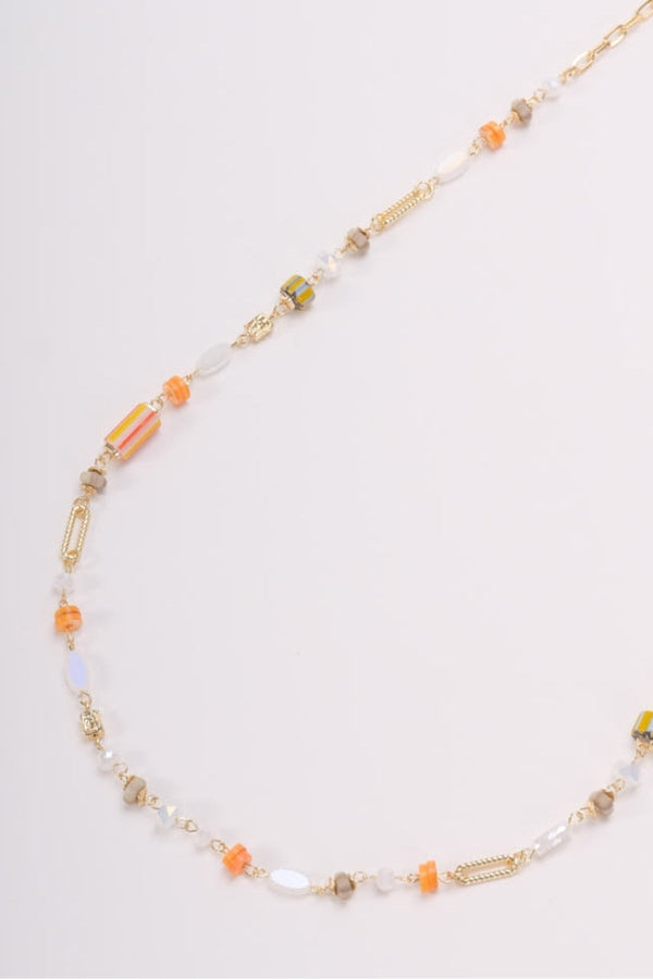 Carraig Donn Summer Yellow Beaded Long Necklace