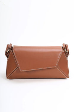 Carraig Donn Tan Brown Paneled Crossbody Bag