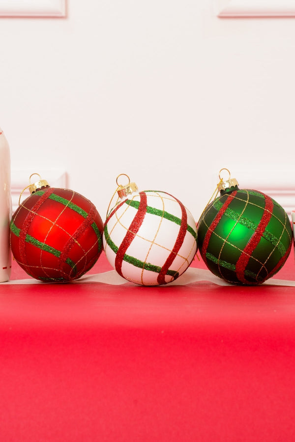 Carraig Donn Tartan Bauble Set Of 3