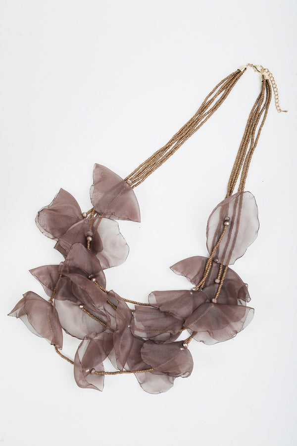 Carraig Donn Taupe Floating Flower Necklace