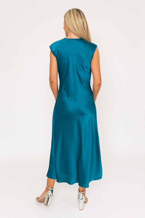 Carraig Donn Teal Sleeveless Kendall Midi Dress