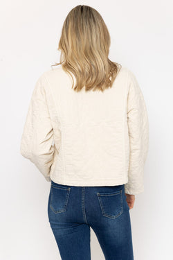 Carraig Donn Tencel Quilted Jacket in Cream