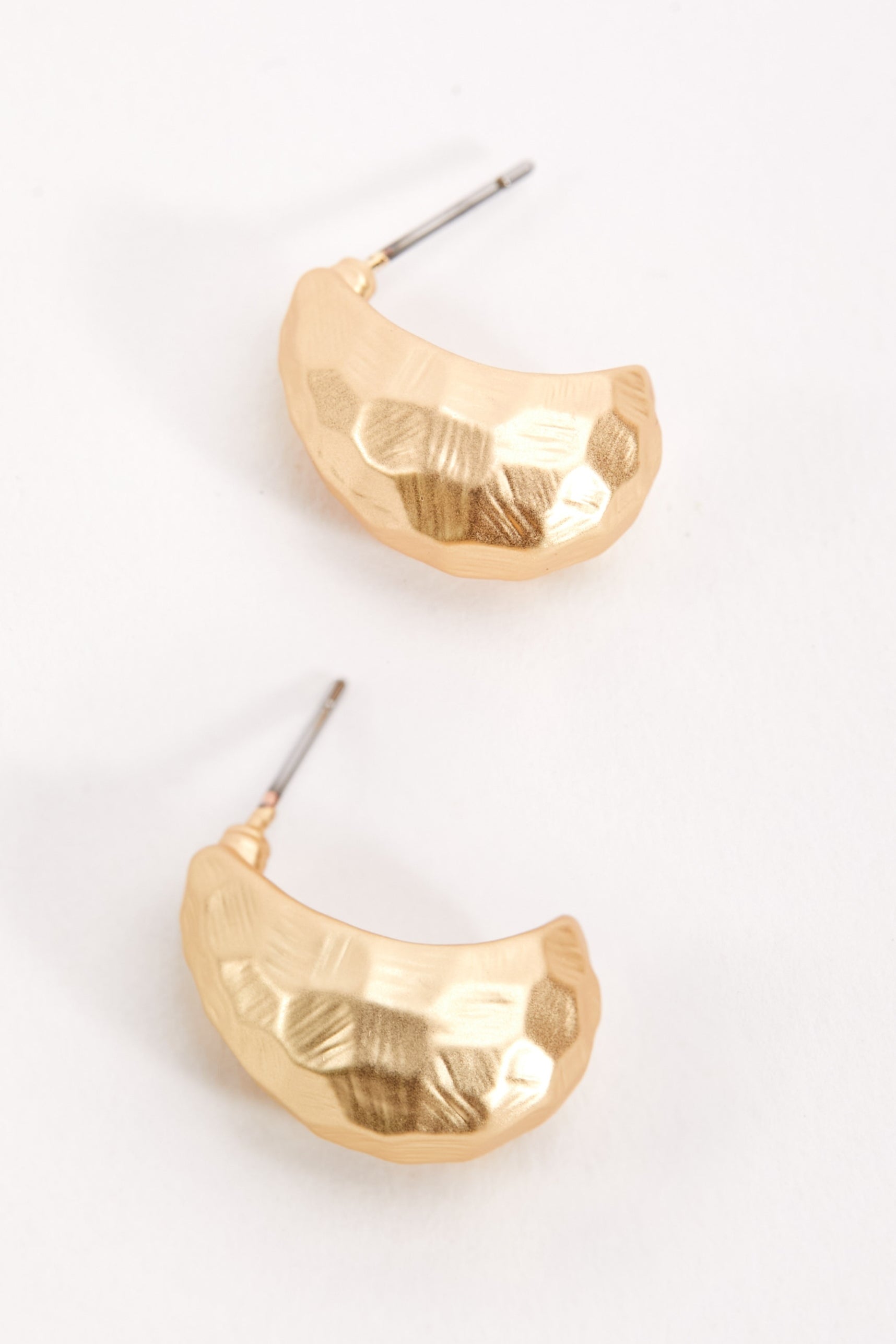 Textured Teardrop Earrings Gold Jewellery Carraig Donn