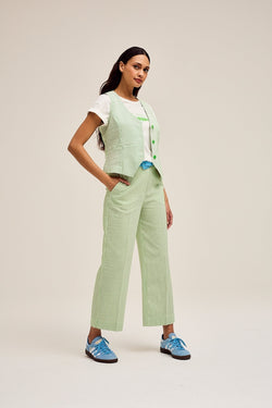 Carraig Donn Tonks Cropped Trousers in Green