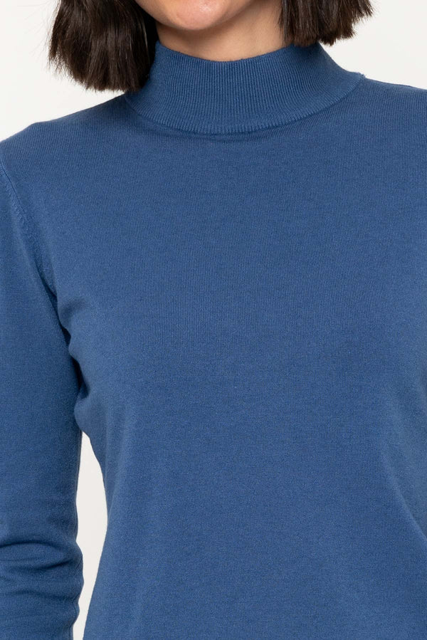 Carraig Donn Turtleneck Knit in Dark Blue