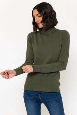 Carraig Donn Turtleneck Knit in Dark Green