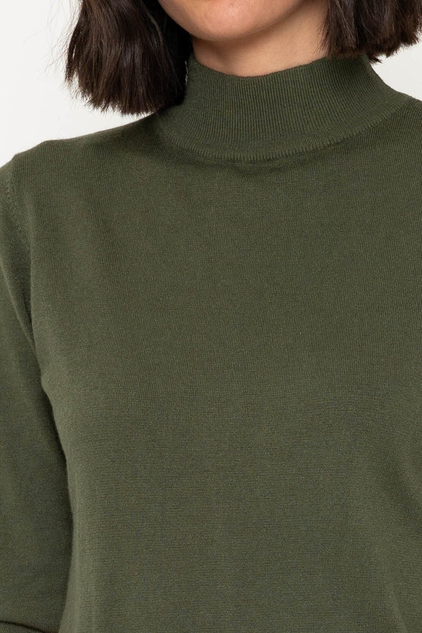 Carraig Donn Turtleneck Knit in Dark Green