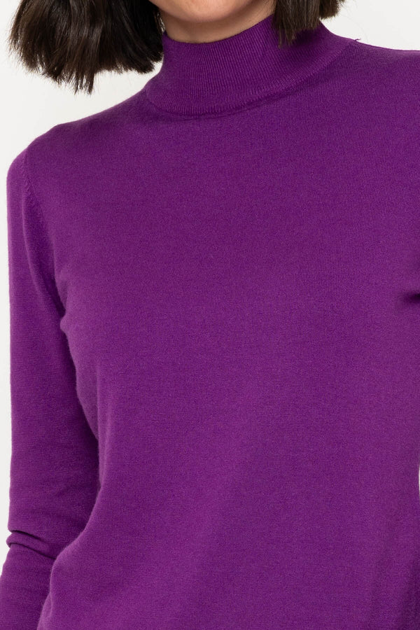 Carraig Donn Turtleneck Knit in Purple