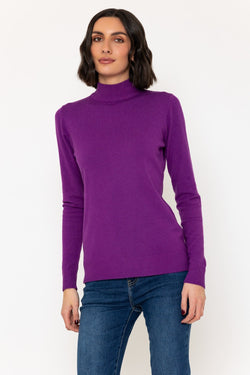 Carraig Donn Turtleneck Knit in Purple