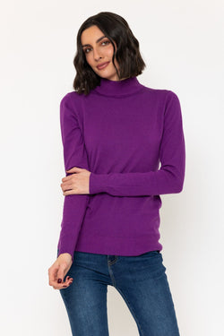 Carraig Donn Turtleneck Knit in Purple