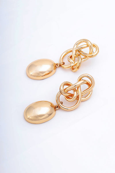 Carraig Donn Twisted Gold Drop Earrings