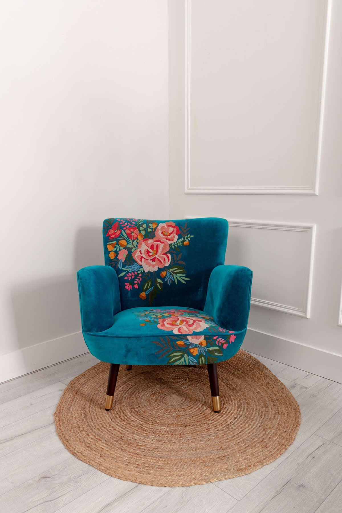 Floral deals velvet armchair