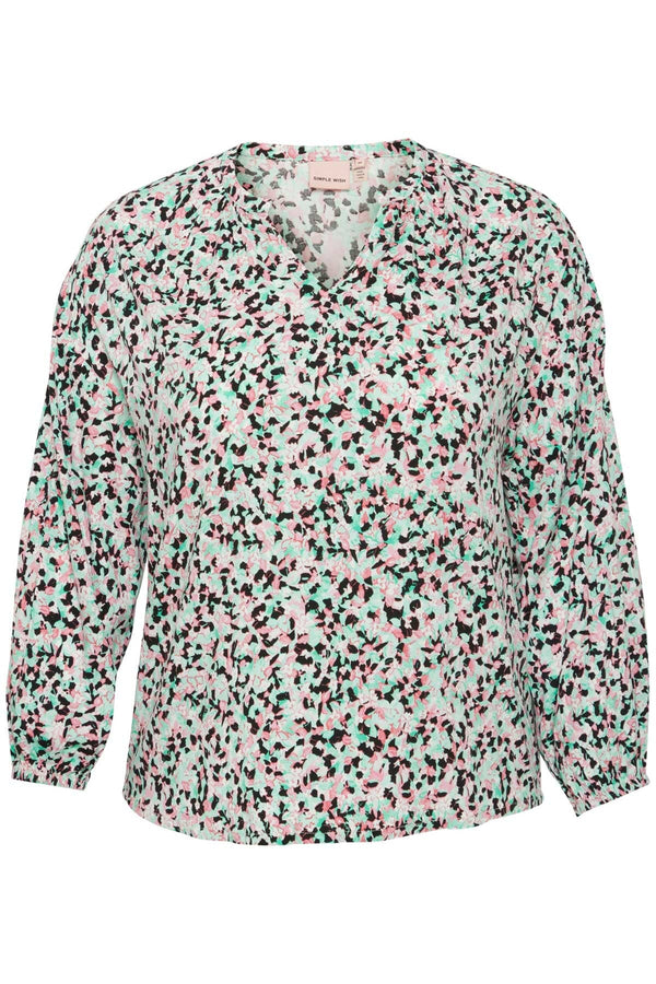 Carraig Donn Viscose Top in Green Print