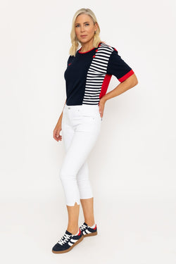 Carraig Donn White Crop Stretch Jeans