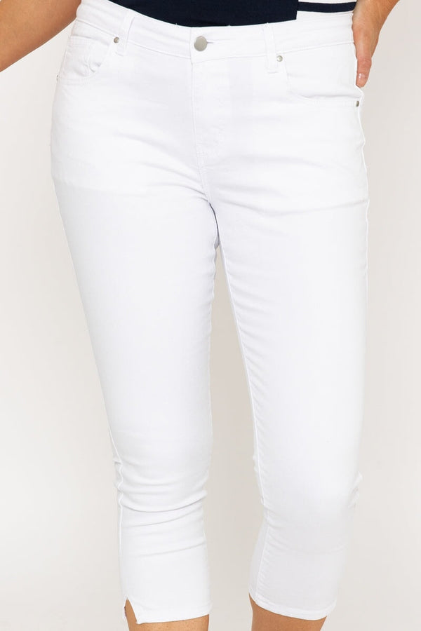 Carraig Donn White Crop Stretch Jeans