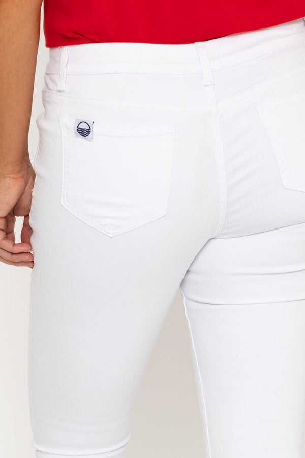 Carraig Donn White Crop Stretch Jeans