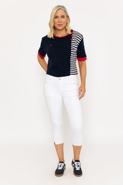 Carraig Donn White Crop Stretch Jeans